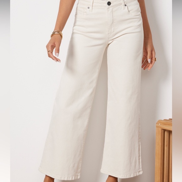 Kut from the Kloth off white crop jeans - Picture 1 of 5